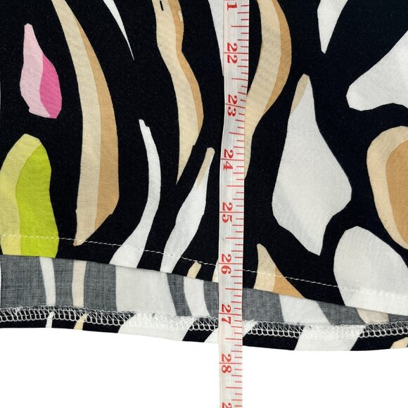 Toxik3 Women's Abstract Print Relaxed Fit Blouse Sz L Bold Artsy Statement Top - Picture 7 of 11